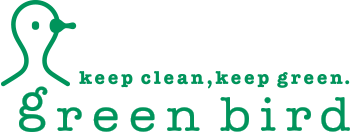 keep clean, keep green. green bird