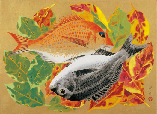 山口蓬春《鯛》_昭和27年(1952).jpg