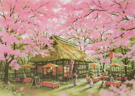 笹倉鉄平「桜茶屋」.jpg