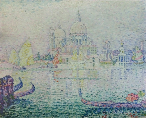 ポール・シニャック「ジュデッカ運河、ヴェネツィア、朝（サンタ・マリア・デッラ・サルーテ聖堂）」.jpg