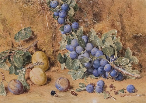ウィリアム・ヘンリー・ハント「果実－スピノサスモモとプラム」.jpg