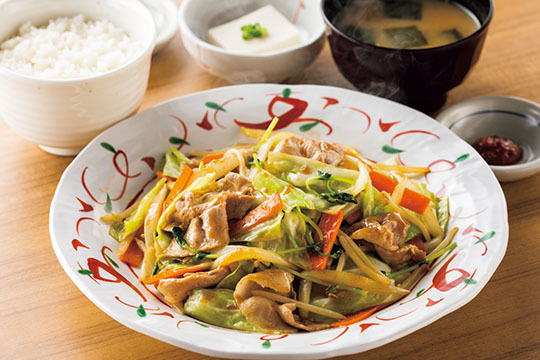 たっぷり野菜の肉野菜炒め定食.jpg
