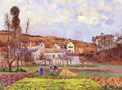 カミーユ・ピサロ「ポントワーズ__エルミタージュのキッチンガーデン」.jpg