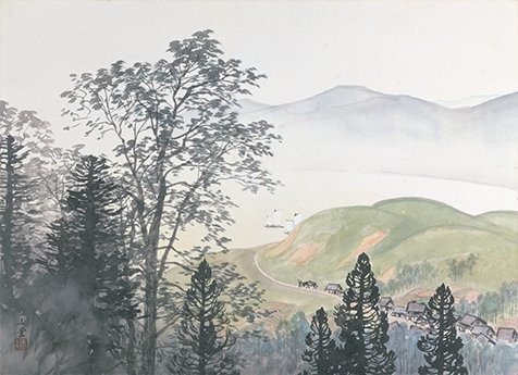 川合玉堂「秋立湖畔」.jpg