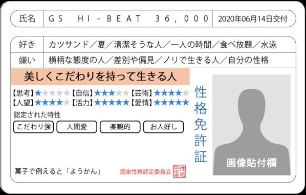 おもしろいのを教えてもらいました 性格免許証 お試しあれ 掲示板 マイネ王