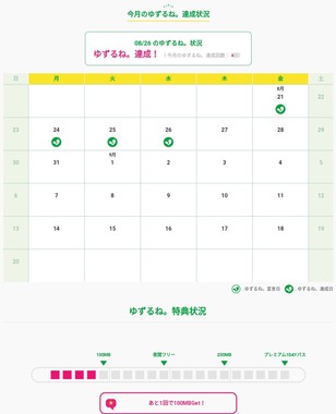 20200826_ゆずるね。4日目達成!あと1回で100MB.jpg