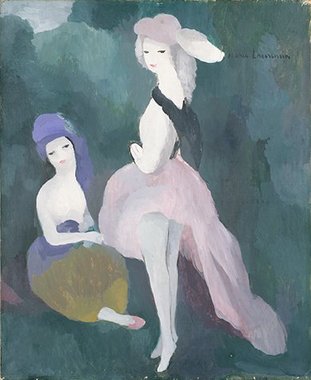 マリー・ローランサン「風景のなかの二人の女」.jpg
