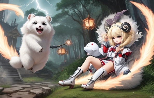 Default_White_tanuki_is_hit_by_lightning_from_demon_girl_Ram_0.jpg