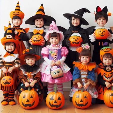 日本人幼稚園児のハロウィン仮装.png