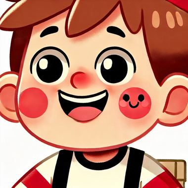 A_cartoon-faced_boy_with_a_red_cheek__smiling_with_his_mouth_open__looking_sideways.png