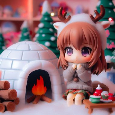 A_deer_girl_camping_in_an_igloo_during_winter__Nendoroid_style.png