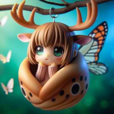 A_deer_girl_hanging_from_a_tree_in_a_big_cocoon__Nendoroid_style.png