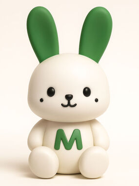 緑の耳、白い顔、お腹にMの文字があるうさ.jpg