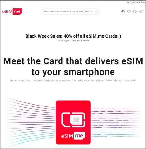 SIM道楽】今年も始まったBlack Fridayディスカウント -40% eSIM.me