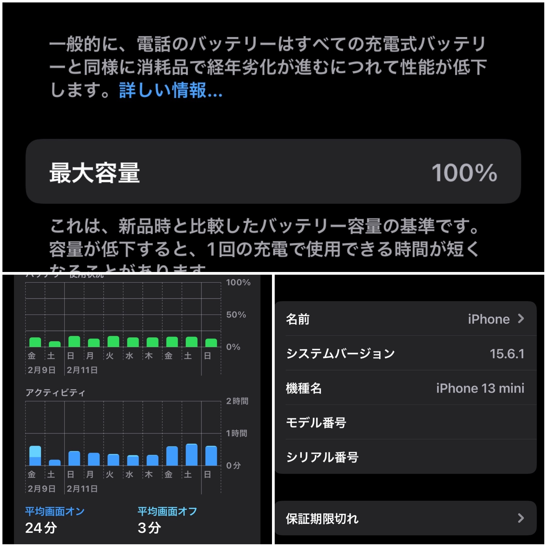 iPhone13 miniのバッテリー容量１００%を継続中 | 掲示板 | マイネ王