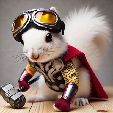 A_white_squirrel_dressed_as_a_heroic_character_with_equipment.jpg