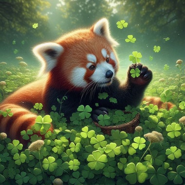 A_realistic_illustration_of_a_red_panda_playing_in_a_field_with_many_four-leaf_clovers..jpg