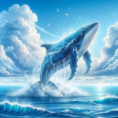クジラが大海原の上でジャンプしている絵.png