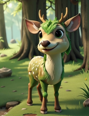 3D_Animation_Style_Cute_green_deer_Unreal_Engine_0.jpg