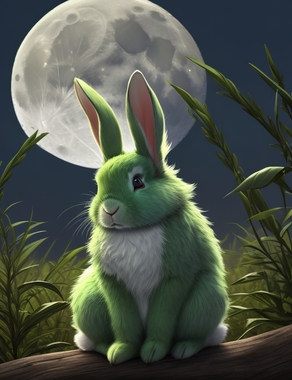 DreamShaper_v7_A_rabbit_with_green_ears_looking_at_the_full_mo_1.jpg