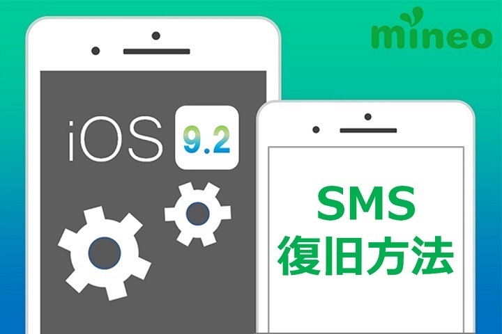 【mineo Aプラン】iPhone6×iOS9.2でのSMS利用不可の復旧方法がわかりました