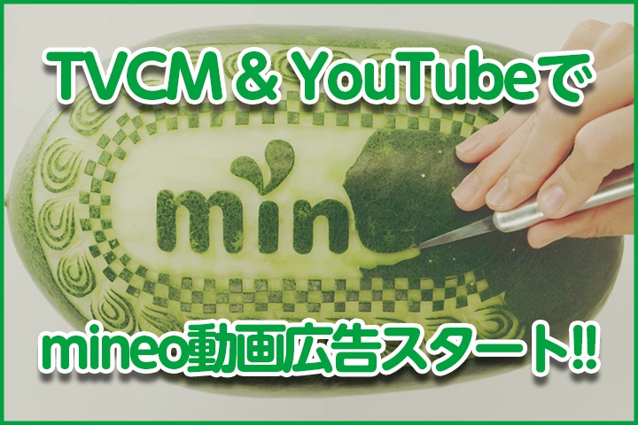 TVCM ＆ YouTubeでmineoの動画広告スタート！！