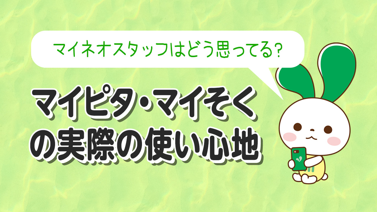 マイネオスタッフはどう思ってる？マイピタ・マイそくの実際の使い心地 | スタッフブログ | マイネ王