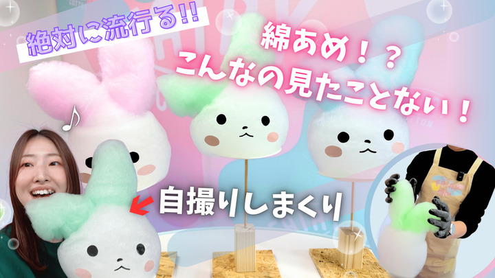 【mineoユーザーなら先着10本無料&パケットプレゼント】綿あめマイぴょん作りを体験!【マイネ王Youtubeチャンネル】