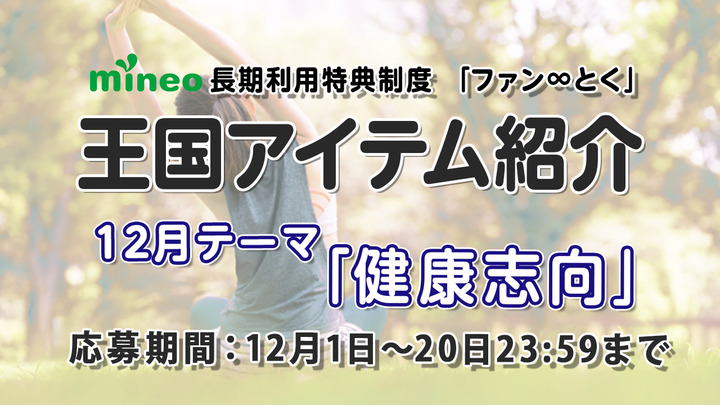 【12月王国アイテム紹介】年明けから健康習慣をスタートしよう♪テーマ「健康志向」