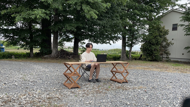 屋外でも検証したかったけど、Wi-Fiがギリギリつながらず断念した時の画像