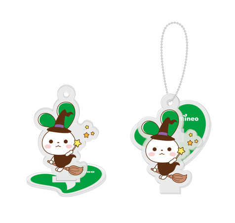 ▲アクリルスタンドキーホルダー：5×5cmサイズ、台座：5×5cmサイズ