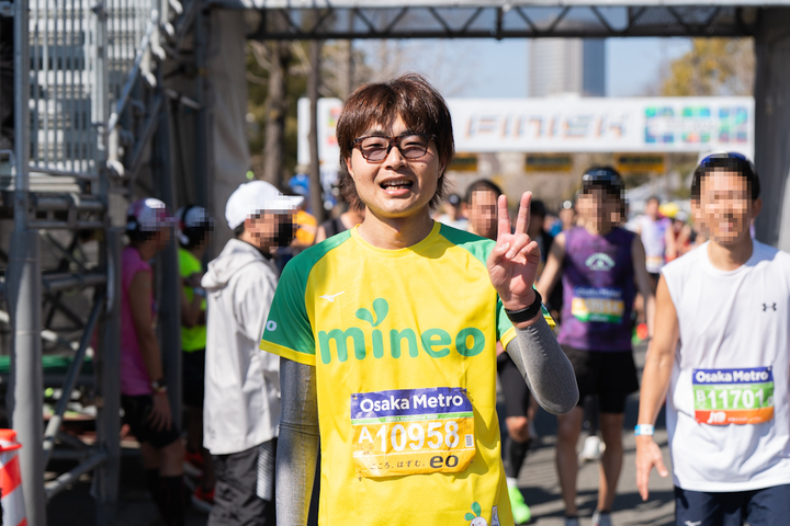 ゴール直後は収めることができました！いい笑顔(^^)