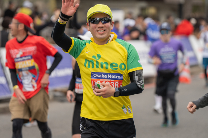 たけのこキング＠運営事務局もゴールへ！！さわやかな笑顔！