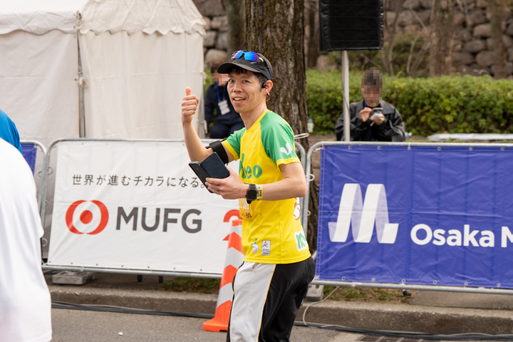 ゴール直前にグッドポーズ！ファンサもらっちゃいました(^_-)-☆