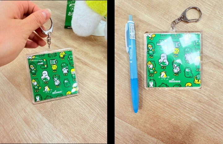ご覧の通り少し大きめです。サイズ：約8cm×8cm